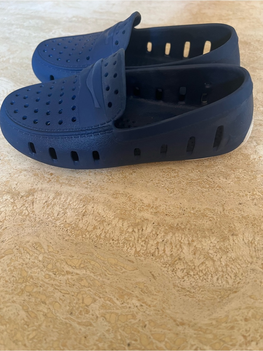 Boys Floafer Slip-On Perforated Navy Comfort Loafers - MSRP $45 - Picture 2 of 7